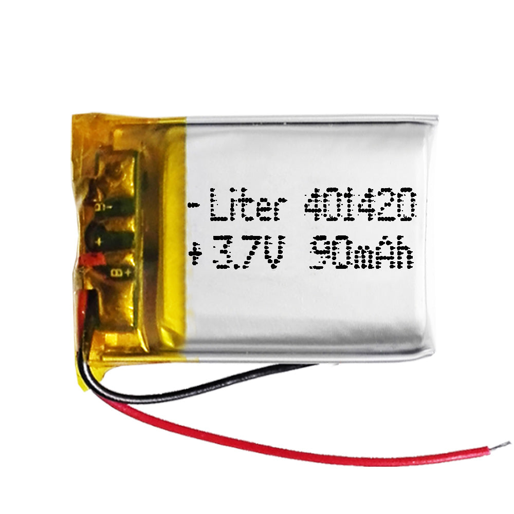 Batería 401420 LiPo 3.7V 90mAh 0.333Wh 1S 5C Liter Energy Battery para Electrónica Recargable teléfono portátil vídeo smartwatch reloj GPS - No apta para Radio Control 22x14x4mm (90mAh|401420)