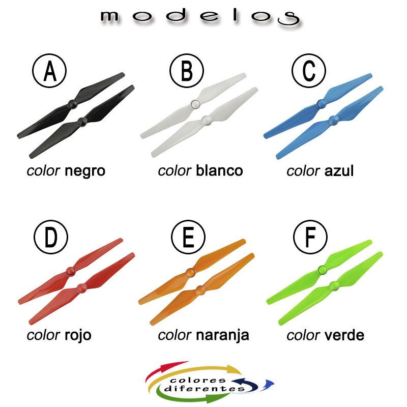 Hélices DJI Phantom 4 9450S Drone multicolores Propellers Liberación Rápida Dji