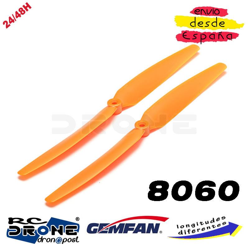 Gemfan Hélice Naranja CCW 1060 9050 8060 8040 7035 5030 6030 ZMR250 QAV250 240