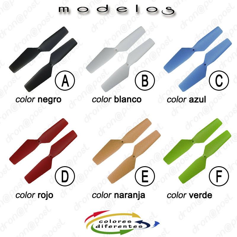 Hélices MJX X300 X300C RC Drone 2 hélices de color Propeller diferentes colores