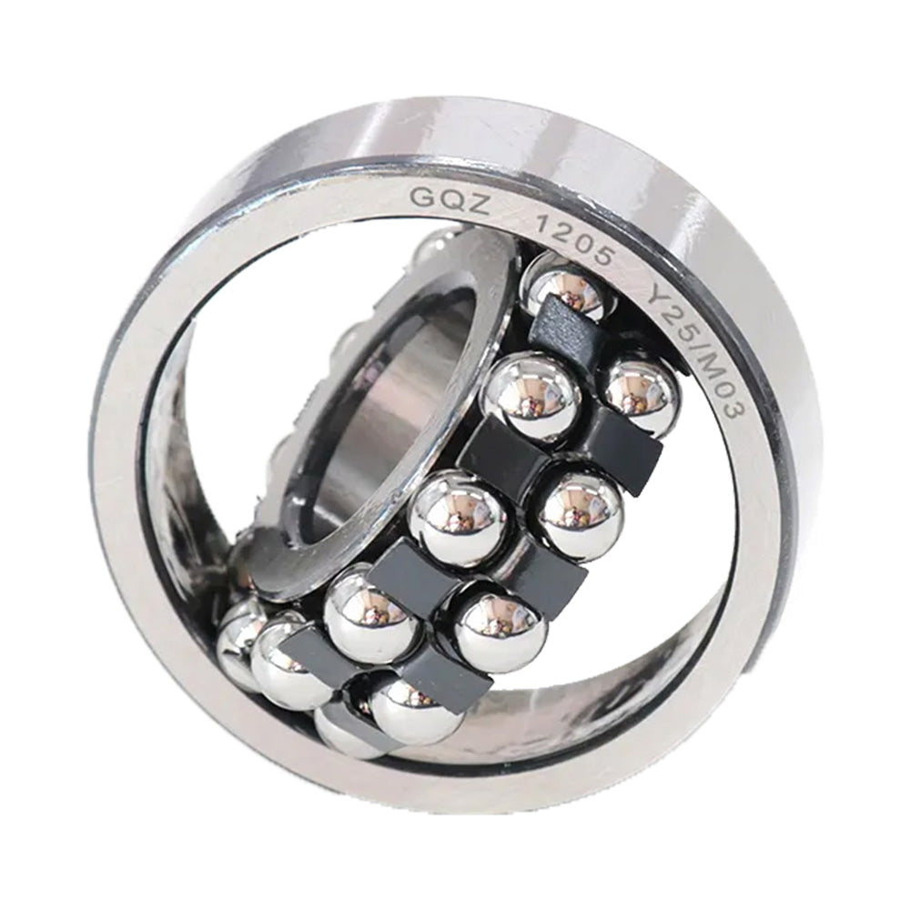 GQZ Bearing 1205 Rodamiento de bolas autoalineables de doble hilera 25x52x15mm Double Row Self-Aligning Ball Bearings de alta precisión de Metal para bricolaje mecánico Peso 0.144kg|1205