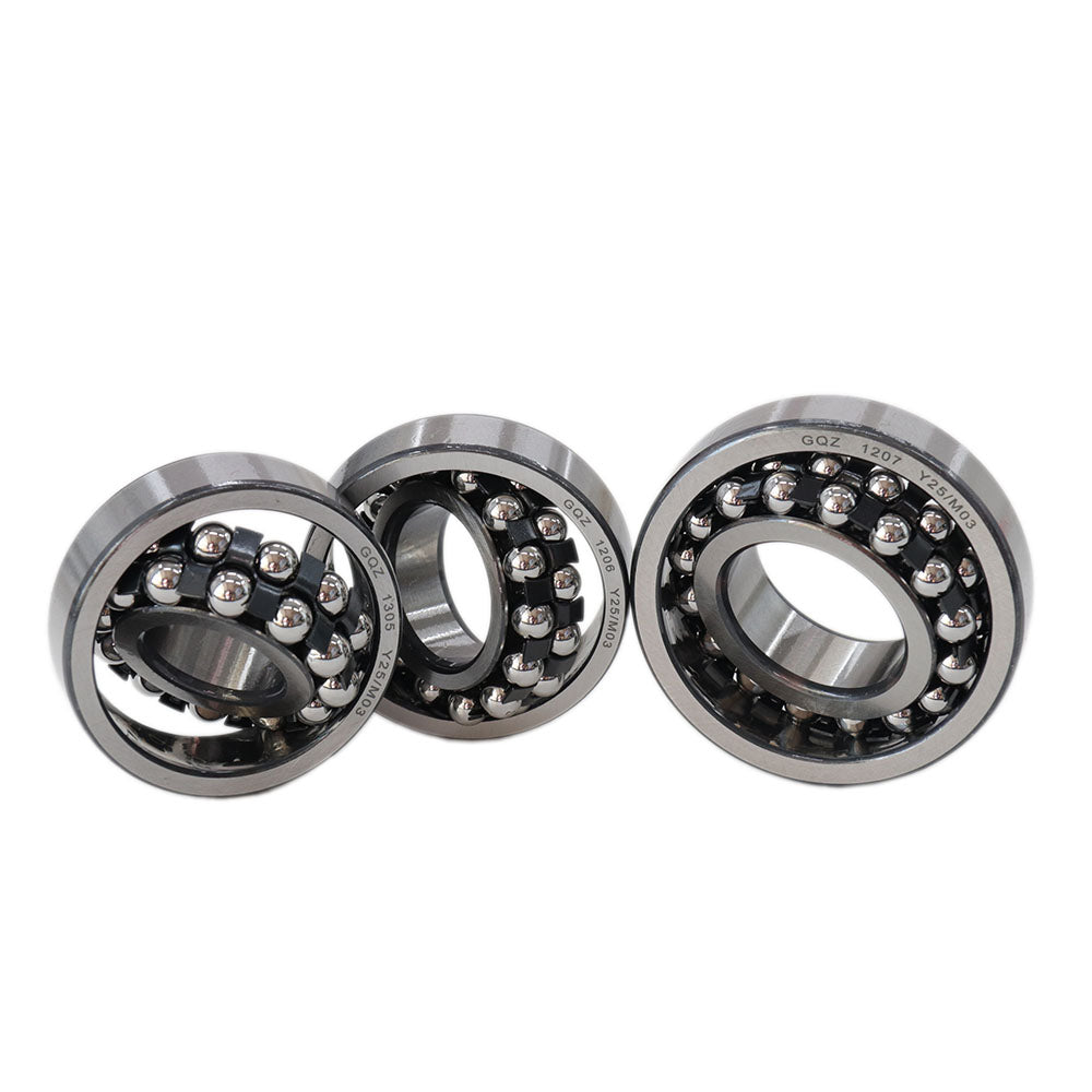 GQZ Bearing 1205 Rodamiento de bolas autoalineables de doble hilera 25x52x15mm Double Row Self-Aligning Ball Bearings de alta precisión de Metal para bricolaje mecánico Peso 0.144kg|1205