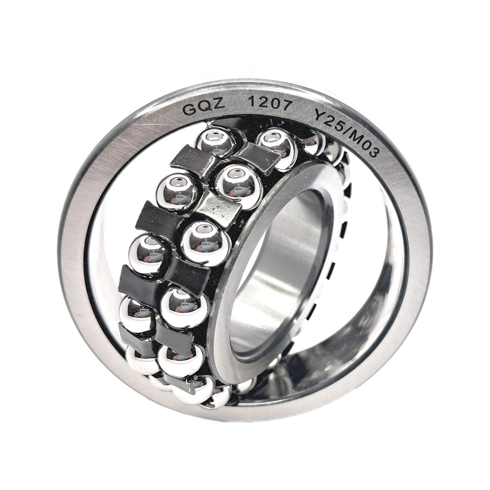 GQZ Bearing 1207 Rodamiento de bolas autoalineables de doble hilera 35x72x17mm Double Row Self-Aligning Ball Bearings de alta precisión de Metal para bricolaje mecánico Peso 0.319kg|1207