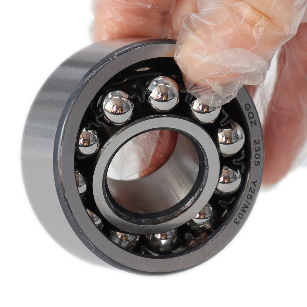 GQZ Bearing 2305 Rodamiento de bolas autoalineables de doble hilera 25x62x24mm Double Row Self-Aligning Ball Bearings de alta precisión de Metal para bricolaje mecánico Peso 0.343kg|2305