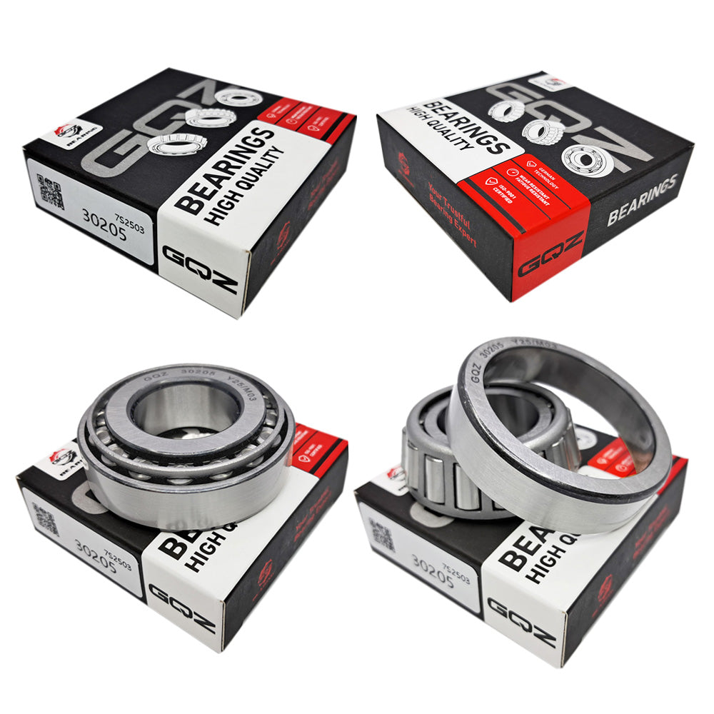 GQZ Bearing 30205 Rodamiento de cono y copa de rodillos cónicos 25x52x16.25mm Tapered Roller Bearing de alta precisión de Metal para bricolaje y dispositivos mecánicos Peso 0.153kg|30205
