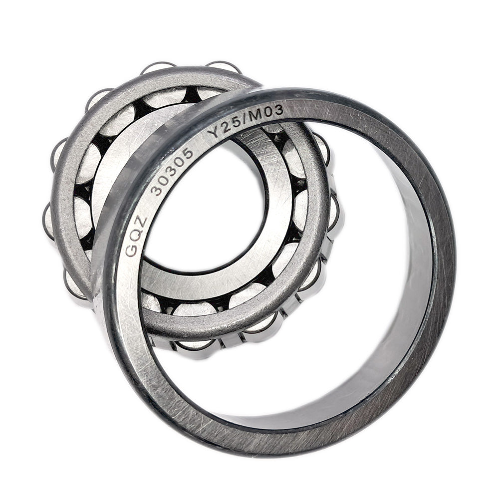 GQZ Bearing 30305 Rodamiento de cono y copa de rodillos cónicos 25x62x18.25mm Tapered Roller Bearing de alta precisión de Metal para bricolaje y dispositivos mecánicos Peso 0.261kg|30305