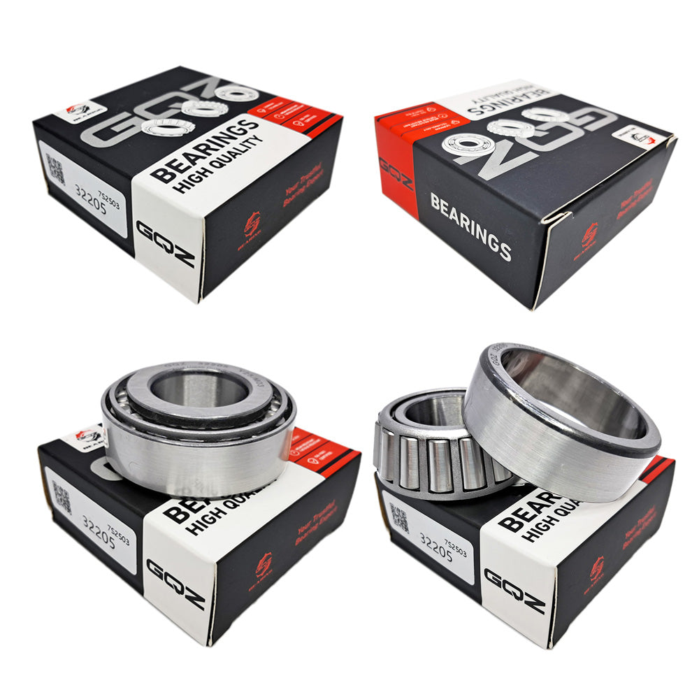 GQZ Bearing 32205 Rodamiento de cono y copa de rodillos cónicos 25x52x19.25mm Tapered Roller Bearing de alta precisión de Metal para bricolaje y dispositivos mecánicos Peso 0.183kg|32205