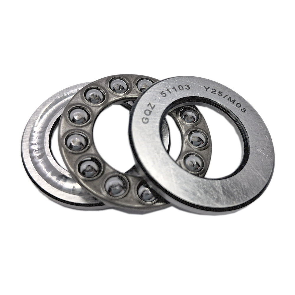 GQZ Bearing 51103 Rodamiento rígido axial de bolas 17x30x9mm Axial Ball Thrust Bearing rodamiento de bolas de empuje, rodamiento axial plano de vía convexa Peso 0.025kg |51103
