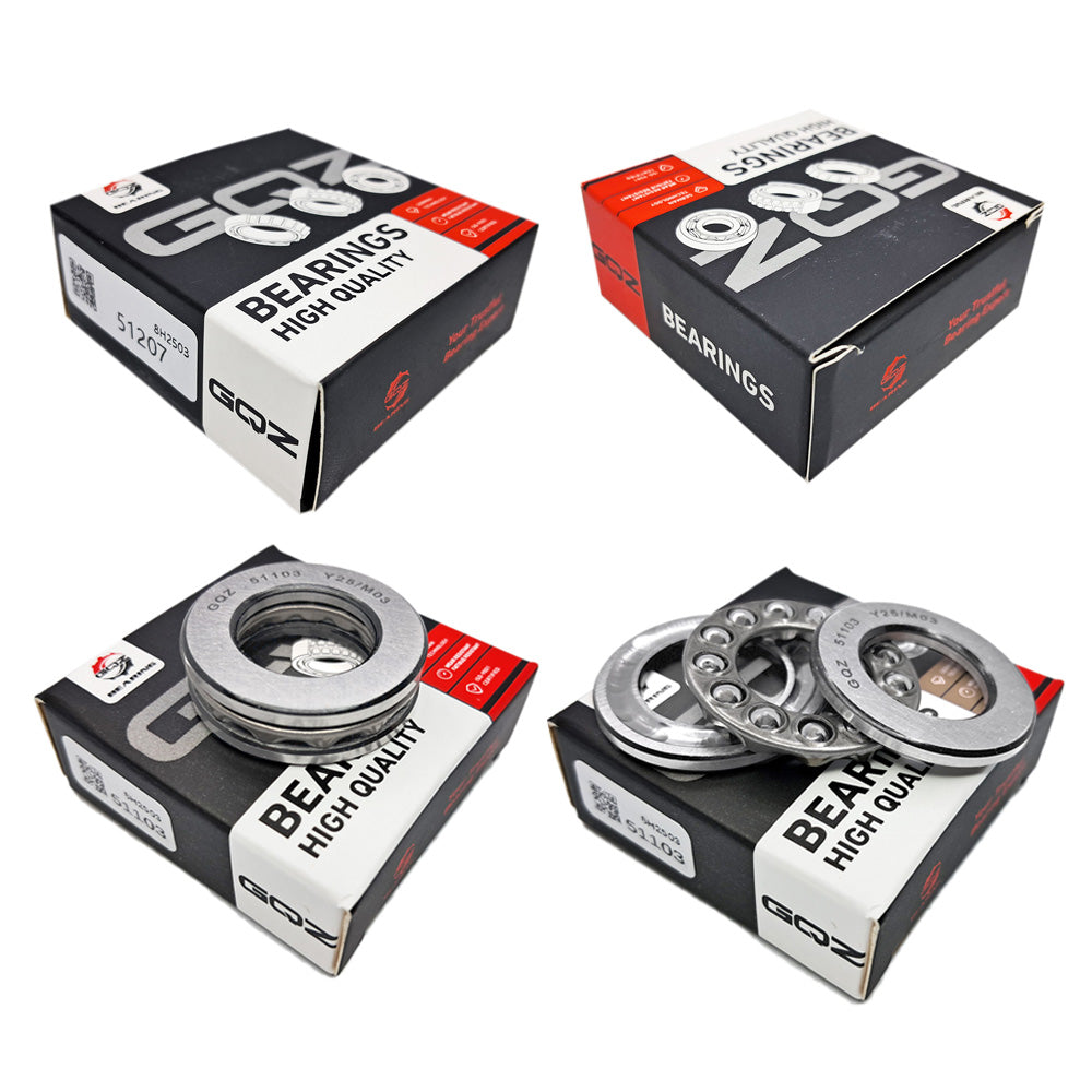 GQZ Bearing 51103 Rodamiento rígido axial de bolas 17x30x9mm Axial Ball Thrust Bearing rodamiento de bolas de empuje, rodamiento axial plano de vía convexa Peso 0.025kg |51103