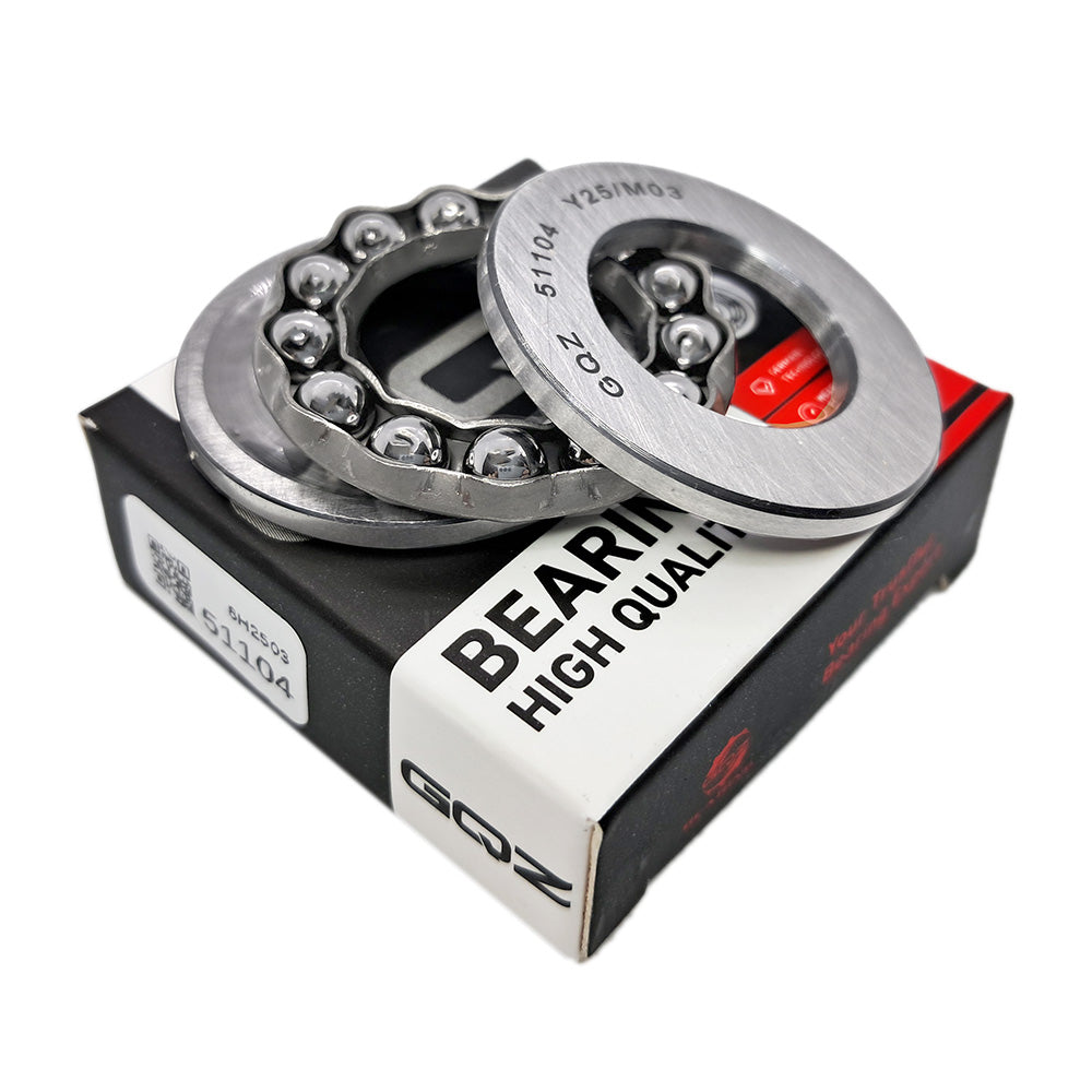 GQZ Bearing 51104 Rodamiento rígido axial de bolas 20x35x10mm Axial Ball Thrust Bearing rodamiento de bolas de empuje, rodamiento axial plano de vía convexa Peso 0.037kg |51104