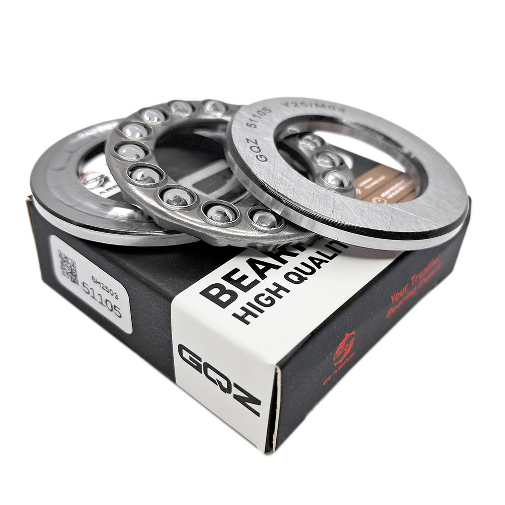 GQZ Bearing 51105 Rodamiento rígido axial de bolas 25x42x11mm Axial Ball Thrust Bearing rodamiento de bolas de empuje, rodamiento axial plano de vía convexa Peso 0.056kg |51105