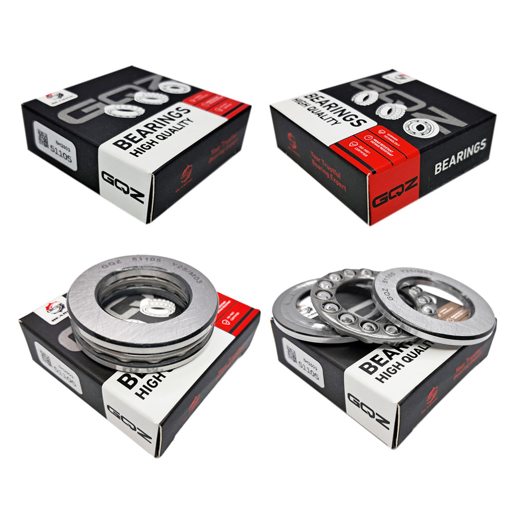 GQZ Bearing 51105 Rodamiento rígido axial de bolas 25x42x11mm Axial Ball Thrust Bearing rodamiento de bolas de empuje, rodamiento axial plano de vía convexa Peso 0.056kg |51105