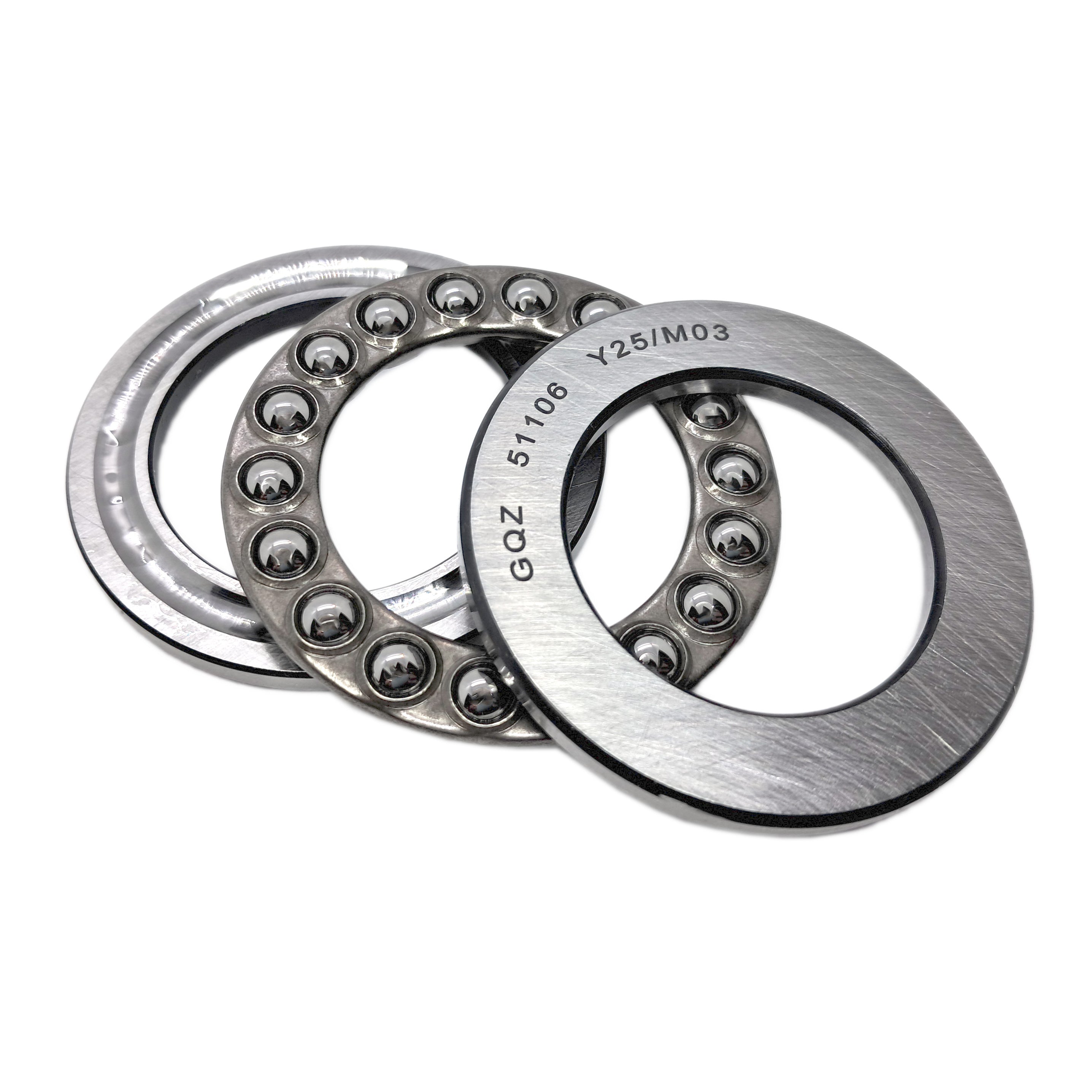 GQZ Bearing 51106 Rodamiento rígido axial de bolas 30x47x11mm Axial Ball Thrust Bearing rodamiento de bolas de empuje, rodamiento axial plano de vía convexa Peso 0.065kg |51106