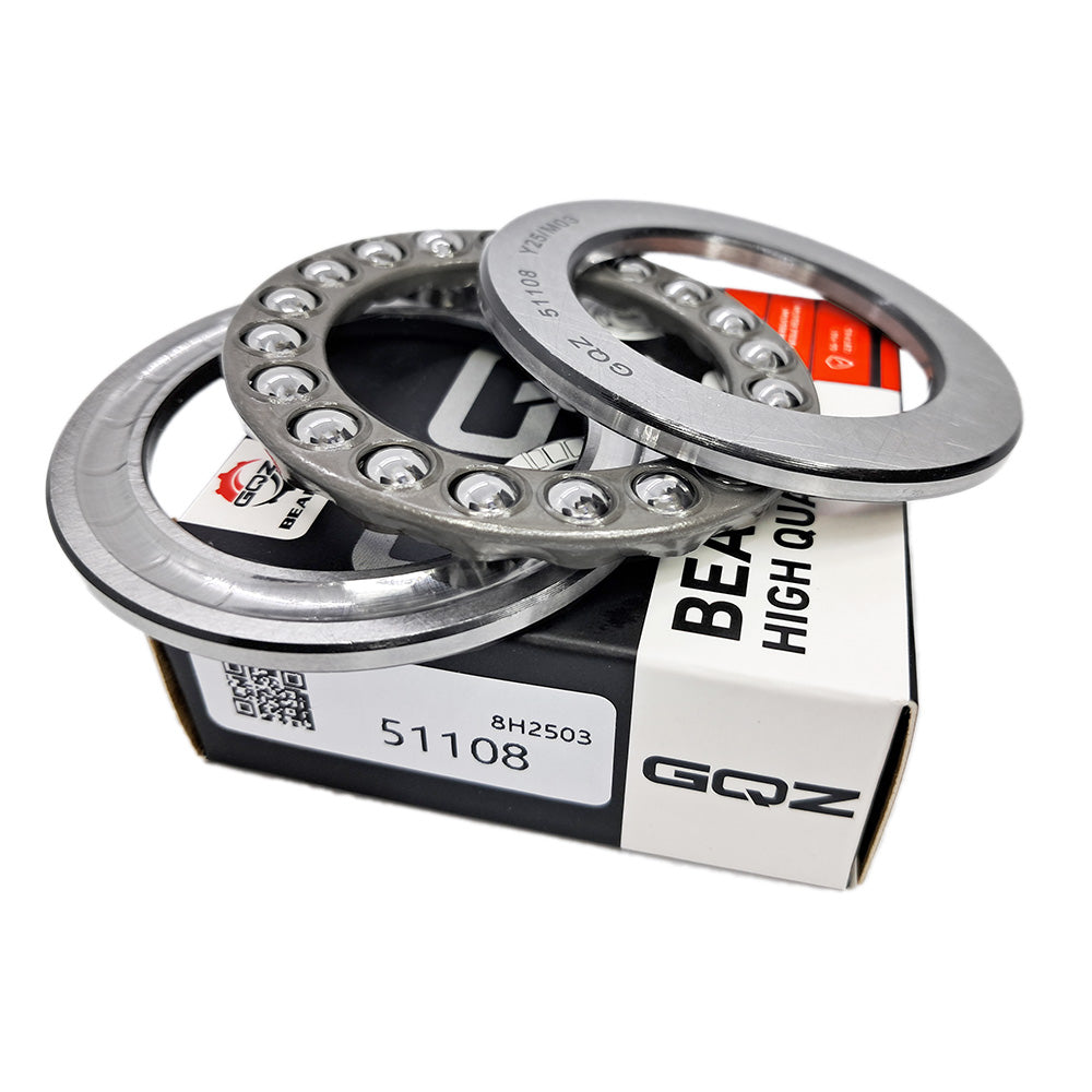 GQZ Bearing 51108 Rodamiento rígido axial de bolas 40x60x13mm Axial Ball Thrust Bearing rodamiento de bolas de empuje, rodamiento axial plano de vía convexa Peso 0.116kg |51108