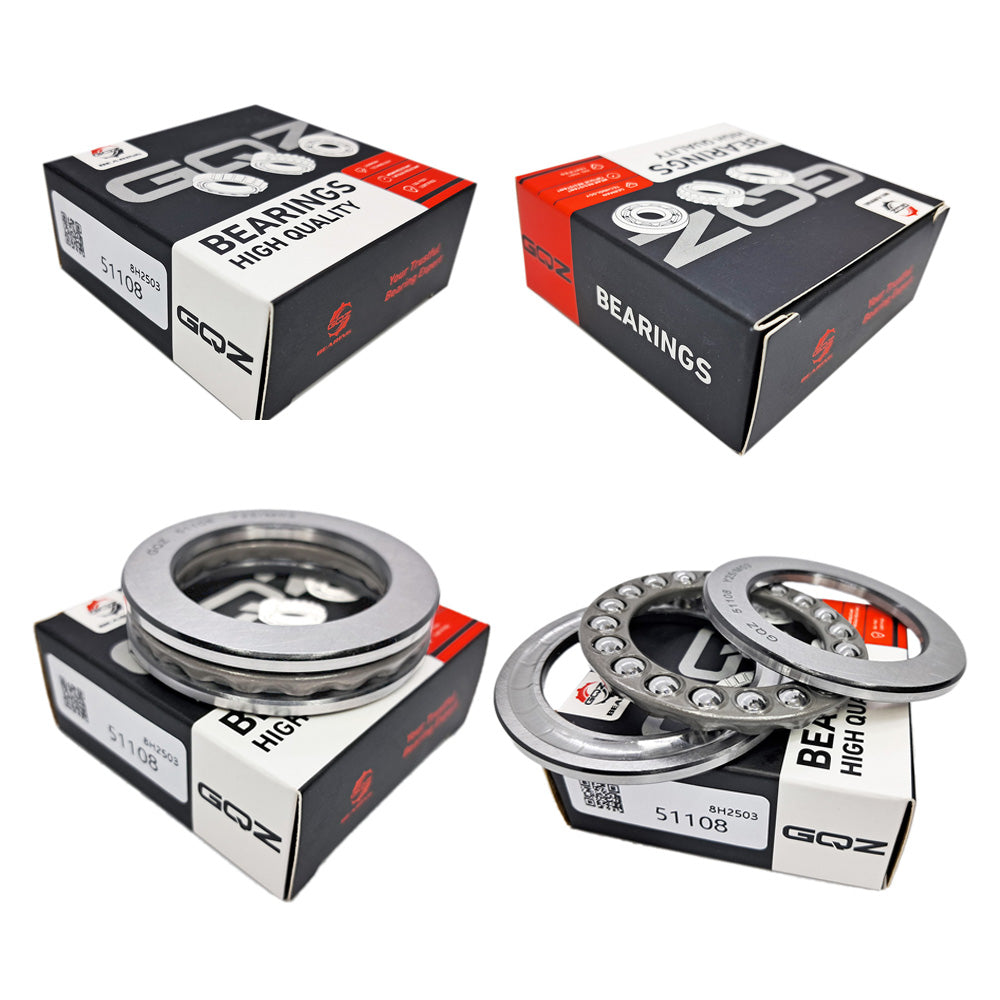 GQZ Bearing 51108 Rodamiento rígido axial de bolas 40x60x13mm Axial Ball Thrust Bearing rodamiento de bolas de empuje, rodamiento axial plano de vía convexa Peso 0.116kg |51108