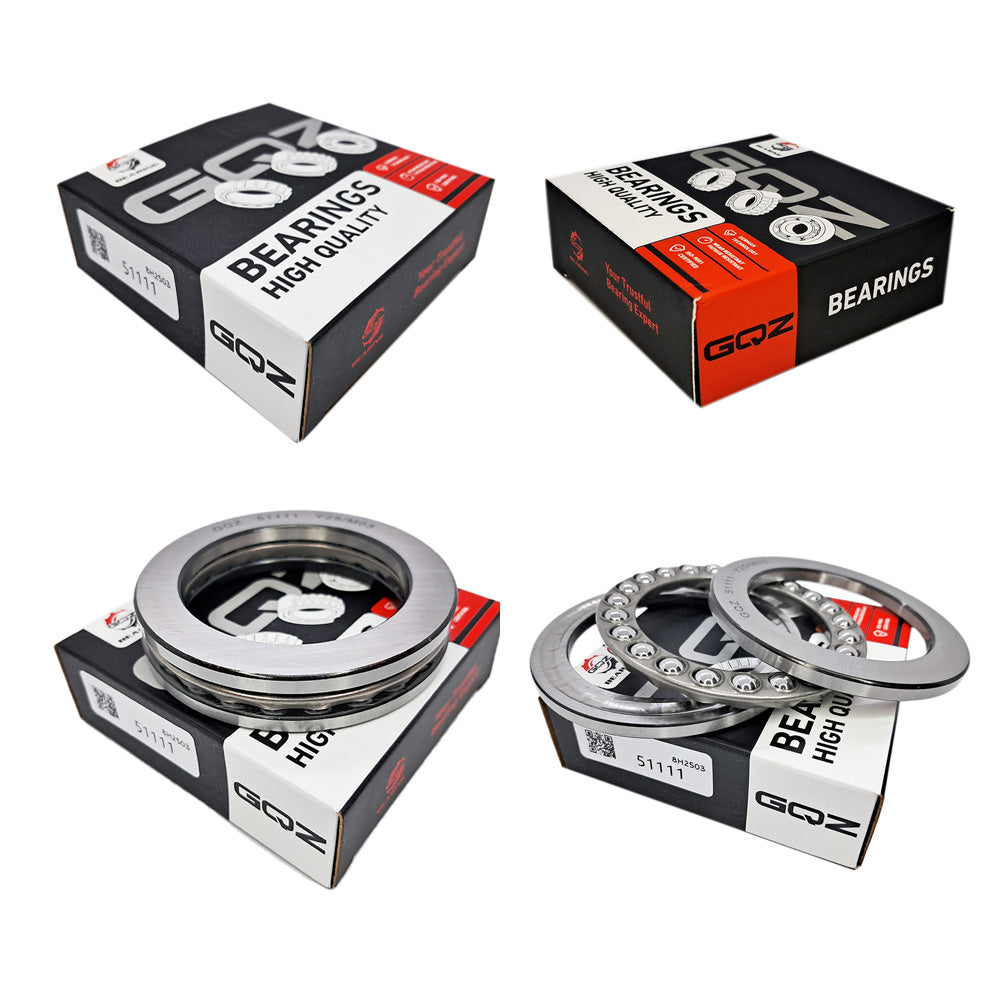 GQZ Bearing 51111 Rodamiento rígido axial de bolas 55x78x16mm Axial Ball Thrust Bearing rodamiento de bolas de empuje, rodamiento axial plano de vía convexa Peso 0.228kg |51111