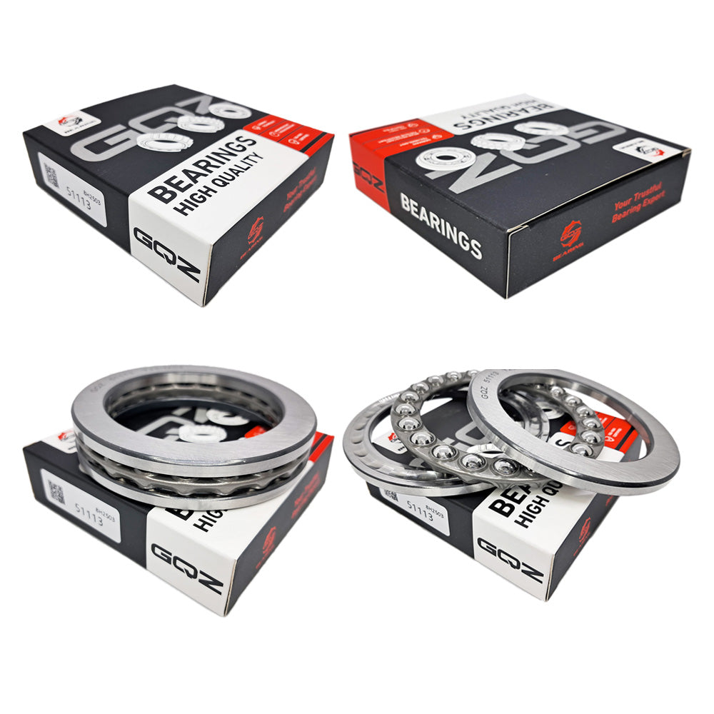GQZ Bearing 51113 Rodamiento rígido axial de bolas 65x90x18mm Axial Ball Thrust Bearing rodamiento de bolas de empuje, rodamiento axial plano de vía convexa Peso 0.324kg |51113
