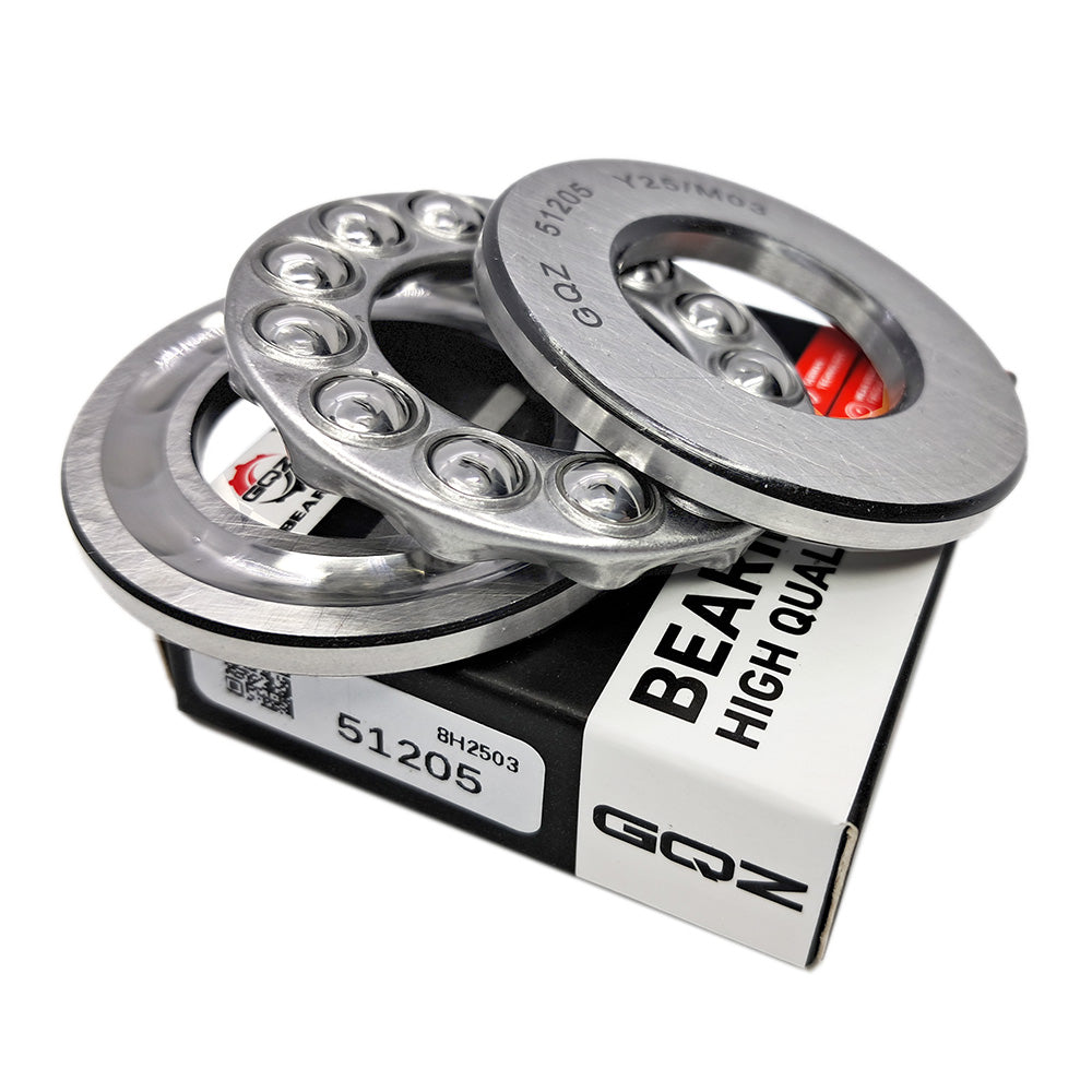 GQZ Bearing 51205 Rodamiento rígido axial de bolas 25x47x15mm Axial Ball Thrust Bearing rodamiento de bolas de empuje, rodamiento axial plano de vía convexa Peso 0.107kg |51205