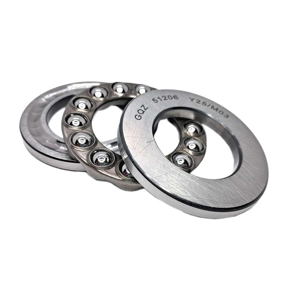 GQZ Bearing 51206 Rodamiento rígido axial de bolas 30x52x16mm Axial Ball Thrust Bearing rodamiento de bolas de empuje, rodamiento axial plano de vía convexa Peso 0.132kg |51206