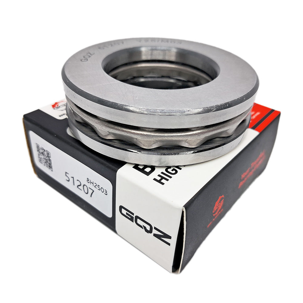 GQZ Bearing 51207 Rodamiento rígido axial de bolas 35x62x18mm Axial Ball Thrust Bearing rodamiento de bolas de empuje, rodamiento axial plano de vía convexa Peso 0.21kg |51207