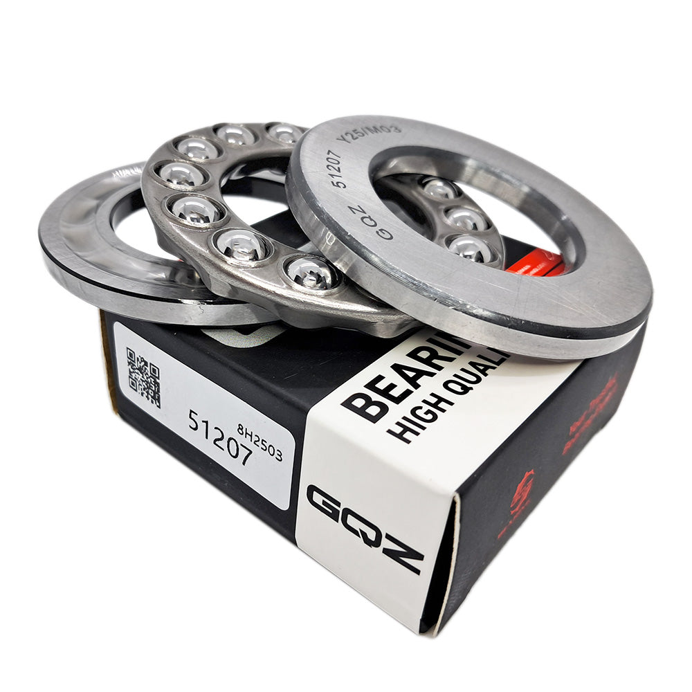 GQZ Bearing 51207 Rodamiento rígido axial de bolas 35x62x18mm Axial Ball Thrust Bearing rodamiento de bolas de empuje, rodamiento axial plano de vía convexa Peso 0.21kg |51207