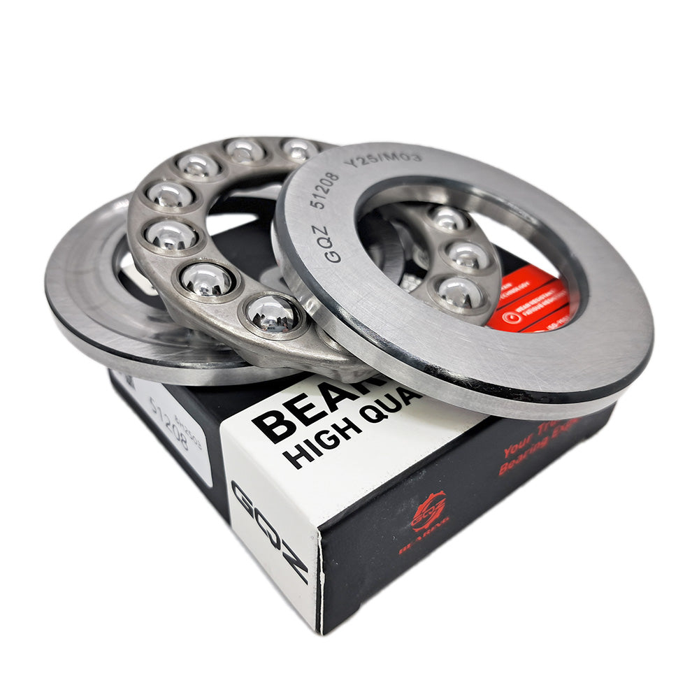 GQZ Bearing 51208 Rodamiento rígido axial de bolas 40x68x19mm Axial Ball Thrust Bearing rodamiento de bolas de empuje, rodamiento axial plano de vía convexa Peso 0.262kg |51208