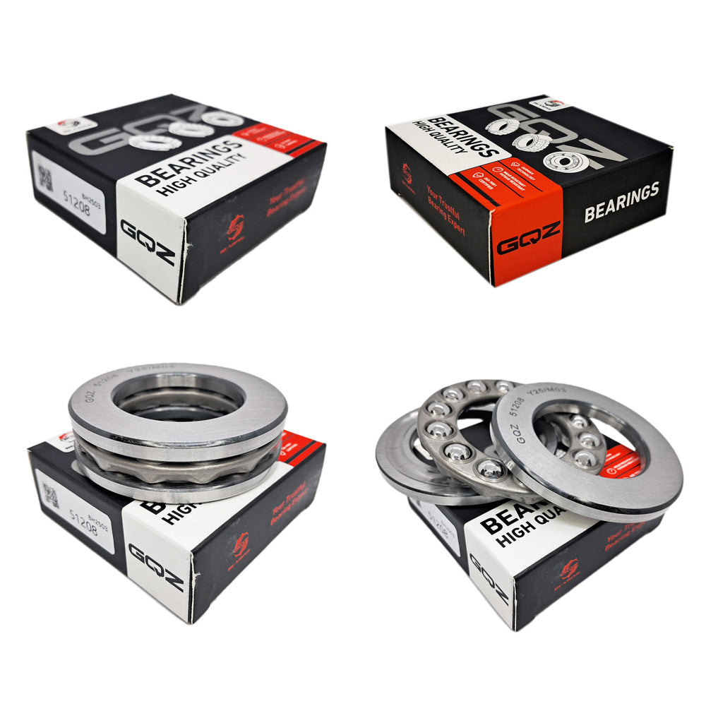 GQZ Bearing 51208 Rodamiento rígido axial de bolas 40x68x19mm Axial Ball Thrust Bearing rodamiento de bolas de empuje, rodamiento axial plano de vía convexa Peso 0.262kg |51208