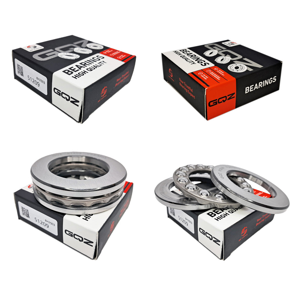 GQZ Bearing 51209 Rodamiento rígido axial de bolas 45x73x20mm Axial Ball Thrust Bearing rodamiento de bolas de empuje, rodamiento axial plano de vía convexa Peso 0.306kg |51209