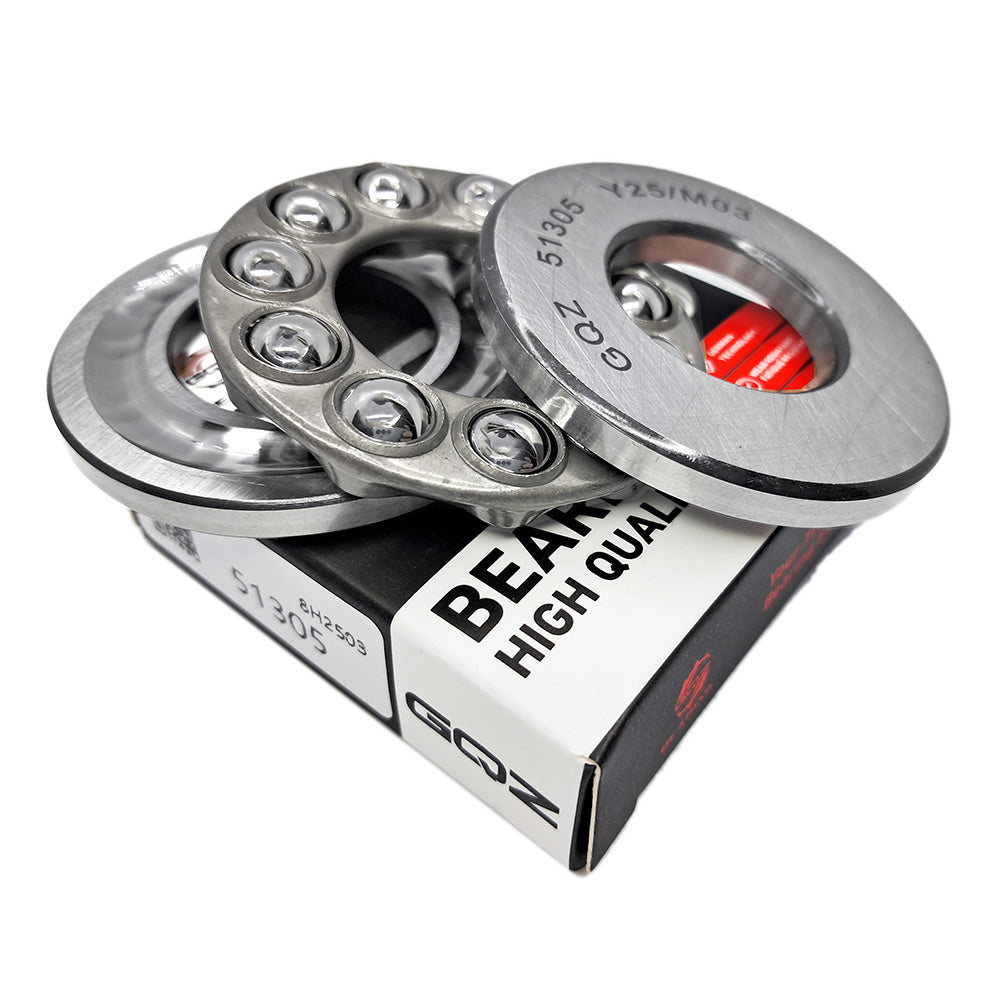 GQZ Bearing 51305 Rodamiento rígido axial de bolas 25x52x18mm Axial Ball Thrust Bearing rodamiento de bolas de empuje, rodamiento axial plano de vía convexa Peso 0.166kg |51305