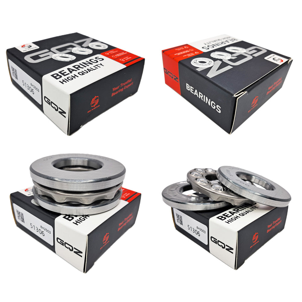 GQZ Bearing 51306 Rodamiento rígido axial de bolas 30x60x21mm Axial Ball Thrust Bearing rodamiento de bolas de empuje, rodamiento axial plano de vía convexa Peso 0.259kg |51306