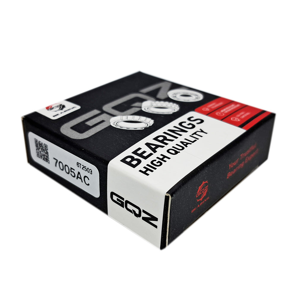 GQZ Bearing 7005AC Rodamiento de bolas de contacto angular 25x47x12mm Angular Contact Bearing Speed de una sola fila para bricolaje y dispositivos mecánicos diversos Peso 0.074kg |7005AC