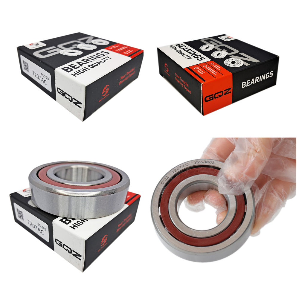 GQZ Bearing 7207AC Rodamiento de bolas de contacto angular 35x72x17mm Angular Contact Bearing Speed de una sola fila para bricolaje y dispositivos mecánicos diversos Peso 0.3kg |7207AC