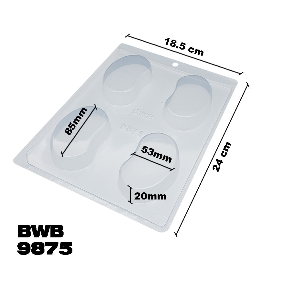 BWB 9879 Molde Jabones Bebé Forma Simples de 4 Cavidades de Plástico PET Transparente Tridimensional para jabones artesanales y jabón hecho a mano Accesorios y utensilios