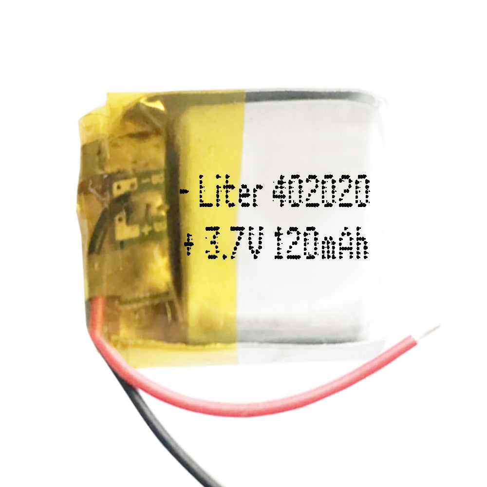 Batería 402020 LiPo 3.7V 120mAh 0.444Wh 1S 5C Liter Energy Battery para Electrónica Recargable teléfono portátil vídeo smartwatch Reloj GPS - No Apta para Radio Control 22x20x4mm (120mAh|402020)
