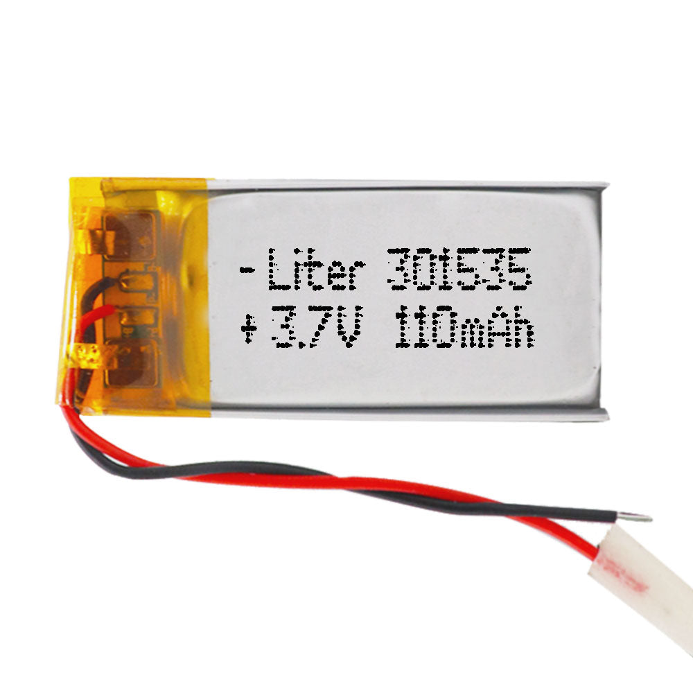 Batería 301535 LiPo 3.7V 110mAh 0.407Wh 1S 5C Liter Energy Battery para Electrónica Recargable teléfono portátil vídeo smartwatch Reloj GPS - No Apta para Radio Control 37x15x3mm (110mAh|301535)