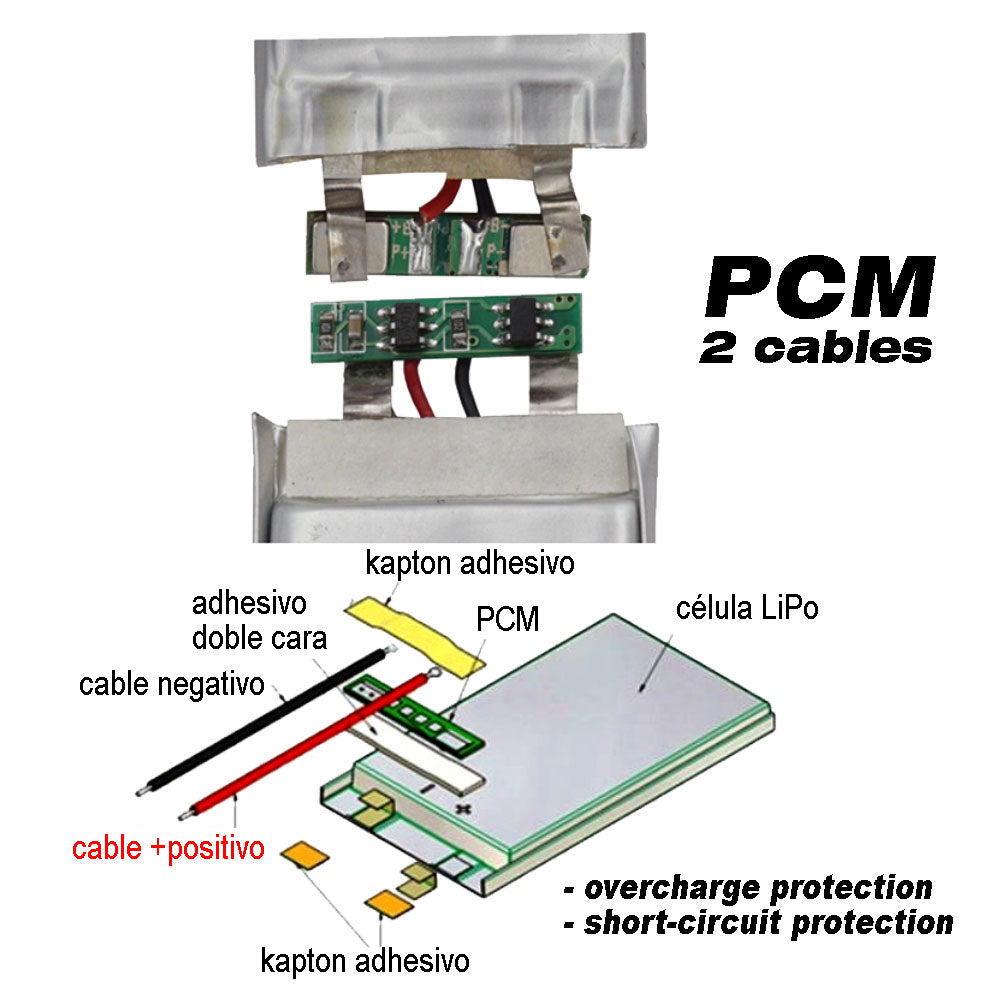 Batería 752030 LiPo 3.7V 380mAh 1.406Wh 1S 5C Liter Energy Battery para Electrónica Recargable teléfono portátil vídeo smartwatch Reloj GPS - No Apta para Radio Control 32x20x7.5mm (380mAh|752030)