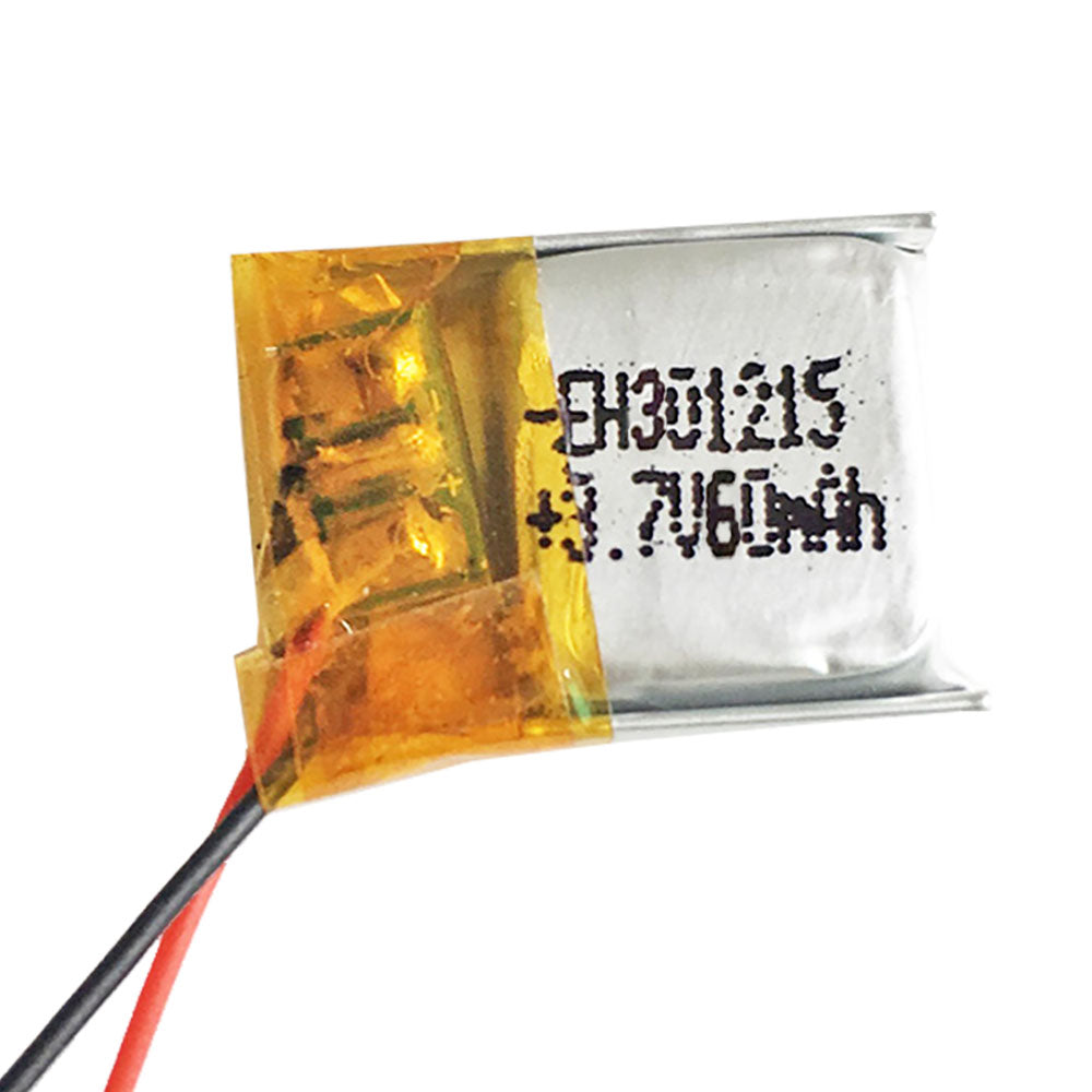 Batería 301215 LiPo 3.7V 60mAh 0.222Wh 1S 5C Liter Energy Battery para Electrónica Recargable teléfono portátil vídeo smartwatch Reloj GPS - No Apta para Radio Control 17x12x4mm (60mAh|301215)