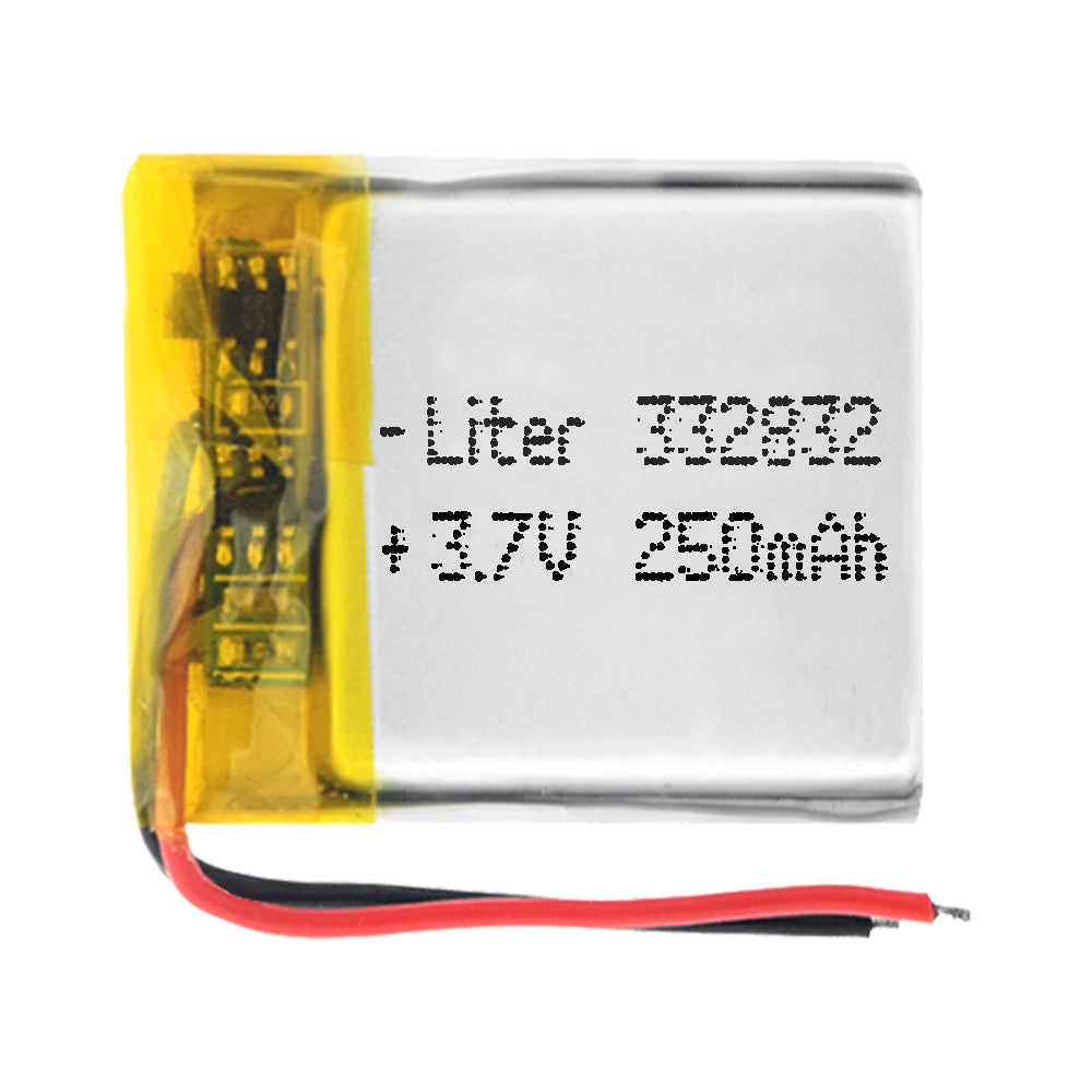 Batería 332832 LiPo 3.7V 250mAh 0.925Wh 1S 5C Liter Energy Battery para Electrónica Recargable teléfono portátil vídeo smartwatch Reloj GPS - No Apta para Radio Control 34x28x4mm (250mAh|332832)