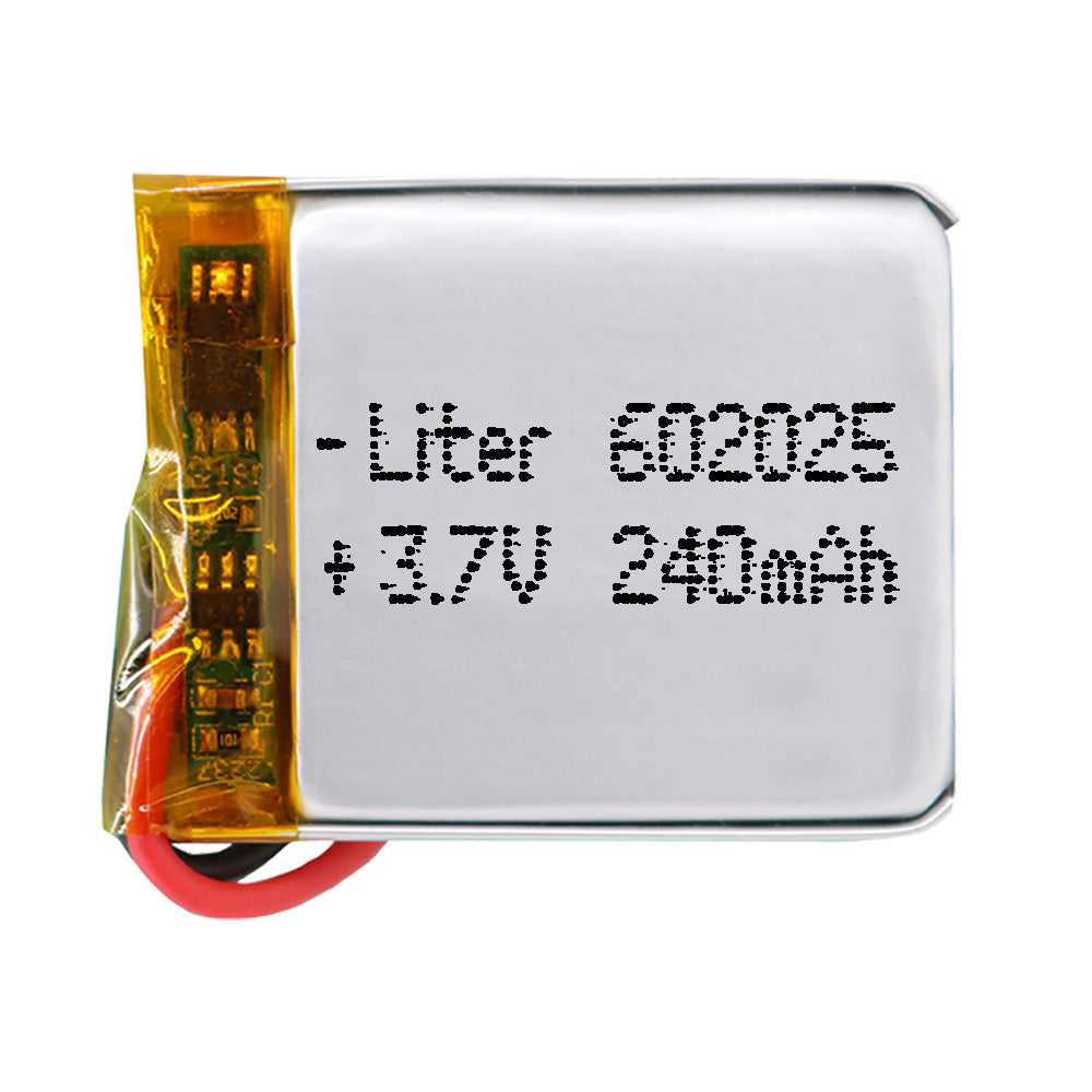 Batería 602025 LiPo 3.7V 240mAh 0.888Wh 1S 5C Liter Energy Battery para Electrónica Recargable teléfono portátil vídeo smartwatch Reloj GPS - No Apta para Radio Control 27x20x6mm (240mAh|602025)