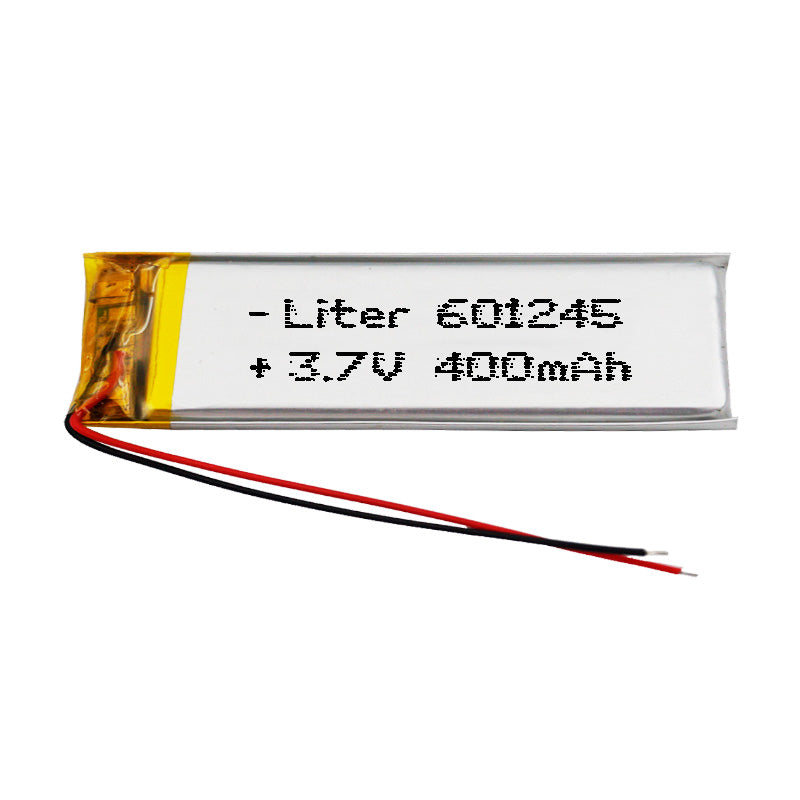 Batería 601245 LiPo 3.7V 400mAh 1.48Wh 1S 5C Liter Energy Battery para Electrónica Recargable teléfono portátil vídeo smartwatch Reloj GPS - No Apta para Radio Control 47x12x6mm (400mAh|601245)