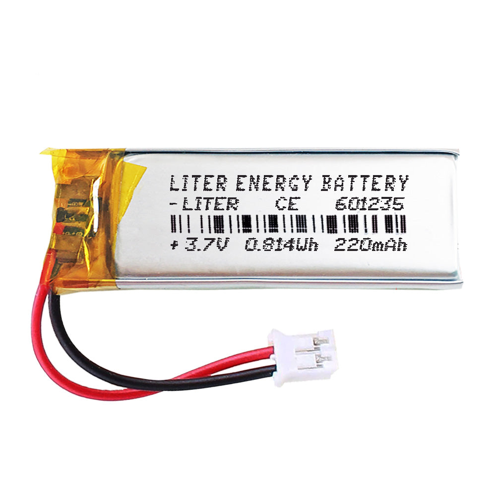 Batería 501537 LiPo 3.7V 230mAh 0.851Wh Recargable Conector PH2.0 (JST-PHR-02) Tipo B Litio: Asegúrese Que la polaridad del Dispositivo Coincide con la batería 39x15x5mm (PH2|230mAh|501537)