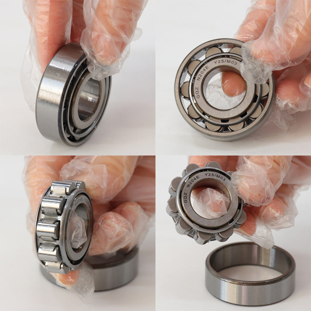 GQZ Bearing N204E Rodamiento de rodillos cilíndricos 20x47x14mm Cylindrical Roller Bearings de alta precisión y bajo ruido para bricolaje y dispositivos mecánicos Peso 0.112kg | N204E