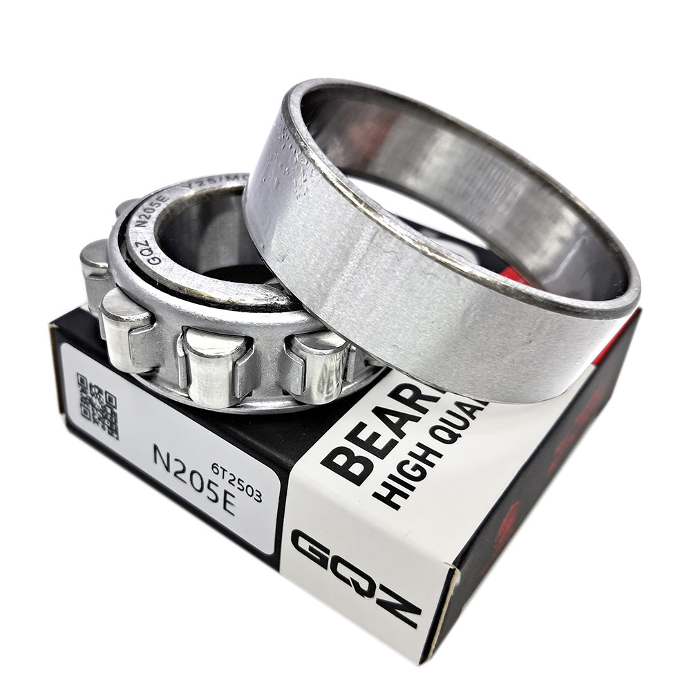 GQZ Bearing N205E Rodamiento de rodillos cilíndricos 25x52x15mm Cylindrical Roller Bearings de alta precisión y bajo ruido para bricolaje y dispositivos mecánicos Peso 0.148kg | N205E