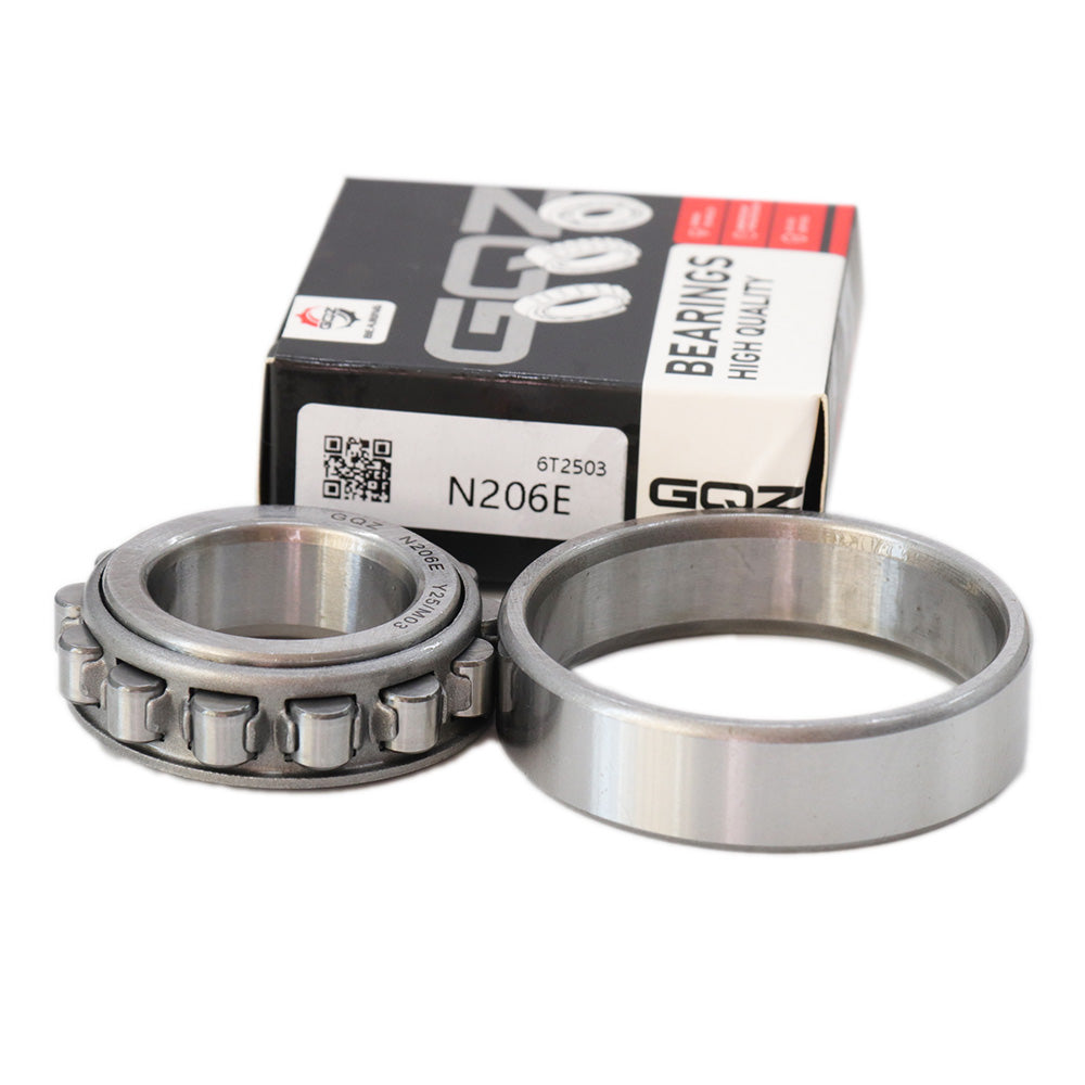 GQZ Bearing N206E Rodamiento de rodillos cilíndricos 30x62x16mm Cylindrical Roller Bearings de alta precisión y bajo ruido para bricolaje y dispositivos mecánicos Peso 0.24kg | N206E