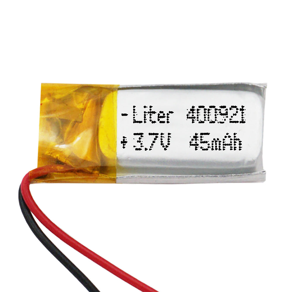 Batería 400921 LiPo 3.7V 45mAh 1.670Wh 1S 5C Liter Energy Battery para Electrónica Recargable teléfono portátil vídeo smartwatch reloj GPS - No apta para Radio Contro 23x9x4mm