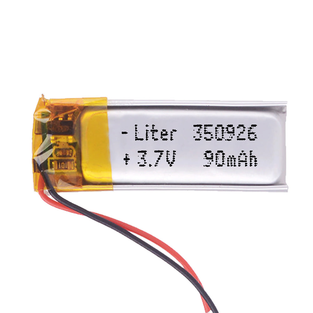 Batería 350926 LiPo 3.7V 90mAh 0.333Wh 1S 5C Liter Energy Battery para Electrónica Recargable teléfono portátil vídeo smartwatch reloj GPS - No apta para Radio Control 28x9x4mm (90mAh|350926)