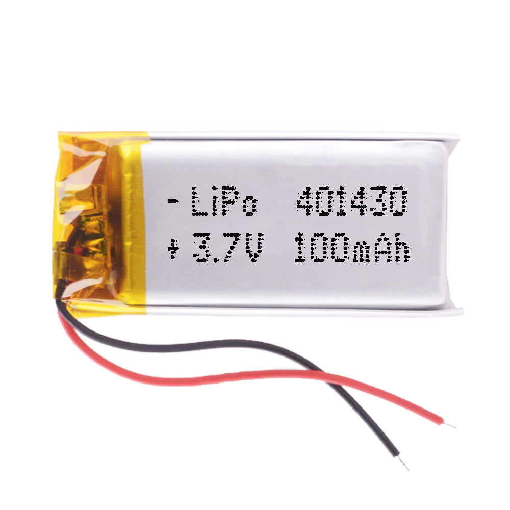 Batería 401430 LiPo 3.7V 100mAh 0.37Wh 1S 5C Liter Energy Battery para Electrónica Recargable teléfono portátil vídeo smartwatch reloj GPS - No apta para Radio Control 32x14x4mm (100mAh|401430)