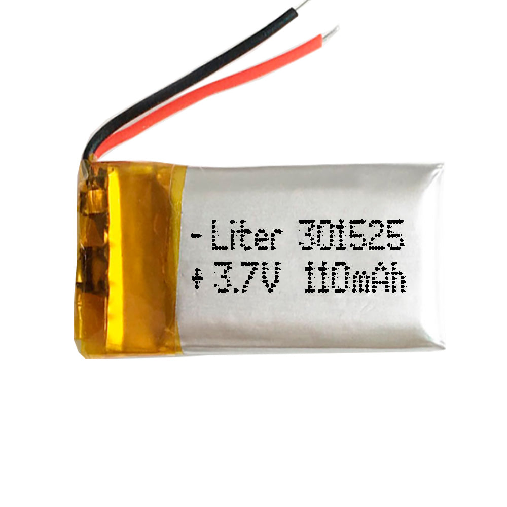 Batería 301525 LiPo 3.7V 110mAh 0.407Wh 1S 5C Liter Energy Battery para Electrónica Recargable teléfono portátil vídeo smartwatch reloj GPS - No apta para Radio Control 27x15x3mm (110mAh|301525)