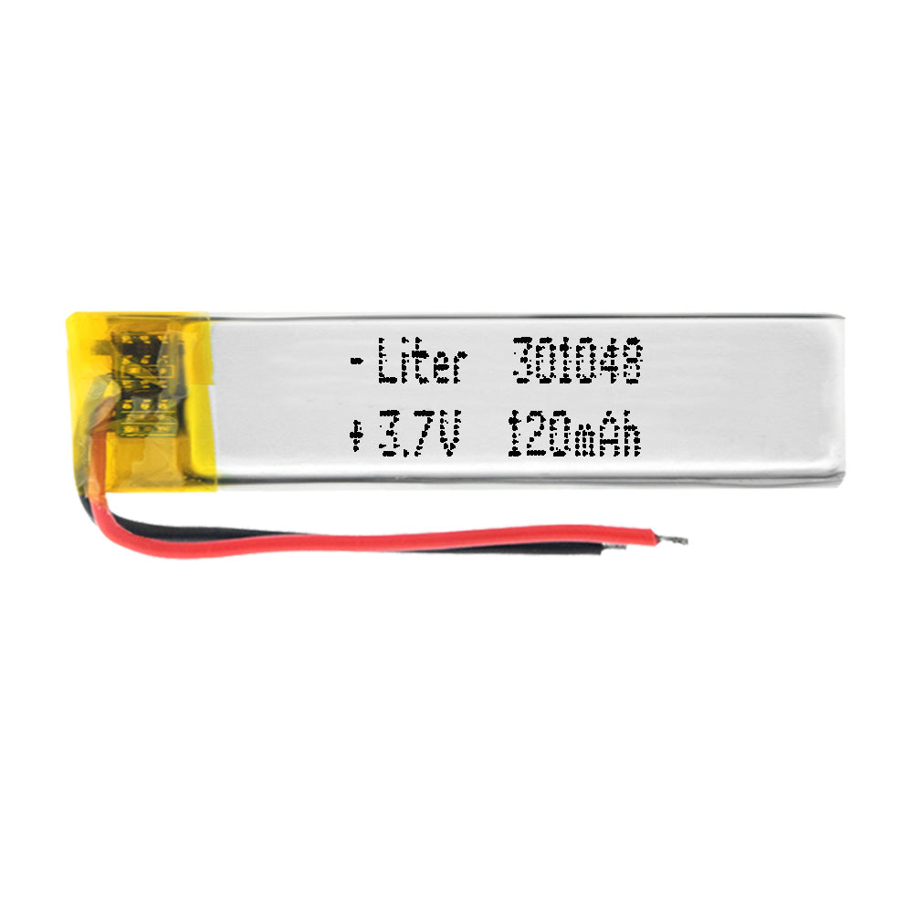Batería 301048 LiPo 3.7V 120mAh 0.444Wh 1S 5C Liter Energy Battery para Electrónica Recargable teléfono portátil vídeo smartwatch reloj GPS - No apta para Radio Control 50x10x3mm (120mAh|301048)
