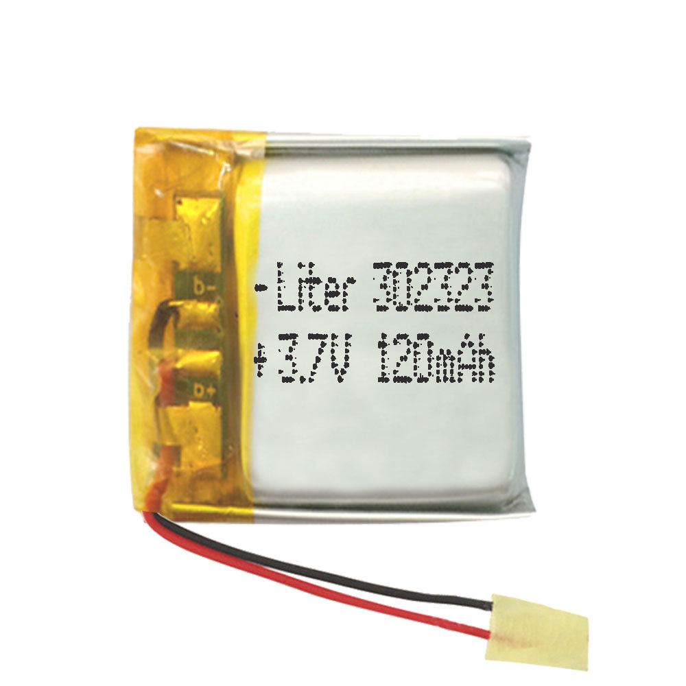 Batería 302323 LiPo 3.7V 120mAh 0.444Wh 1S 5C Liter Energy Battery para Electrónica Recargable teléfono portátil vídeo smartwatch reloj GPS - No apta para Radio Control 25x23x4mm (120mAh|302323)